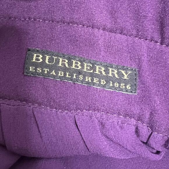 Burberry silk babydoll dress purple Sz 38 - Picture 3 of 8
